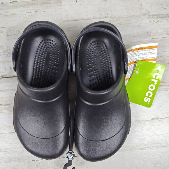 CROCS Unisex Black Bistro Vent Clogs Slip Resistant Shoes Women's 6/Men's 4 - Picture 5 of 8